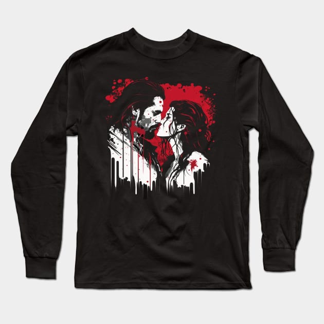 kiss Long Sleeve T-Shirt by Trontee